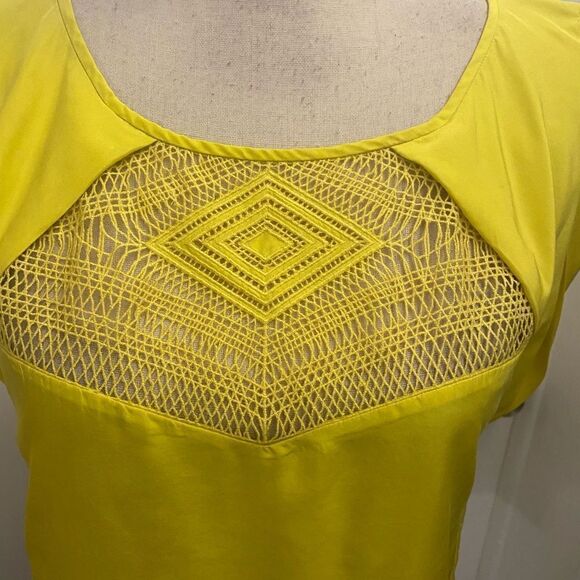 Tibi 100% silk yellow top, S - Picture 2 of 8